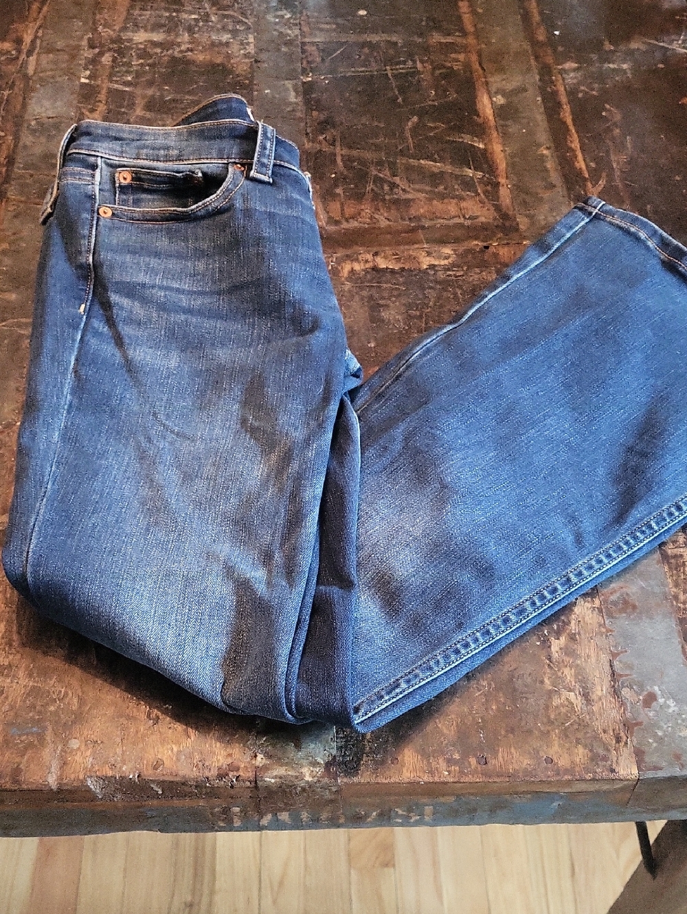Lucky Brand Women's Flare Jeans in Dark Blue Denim